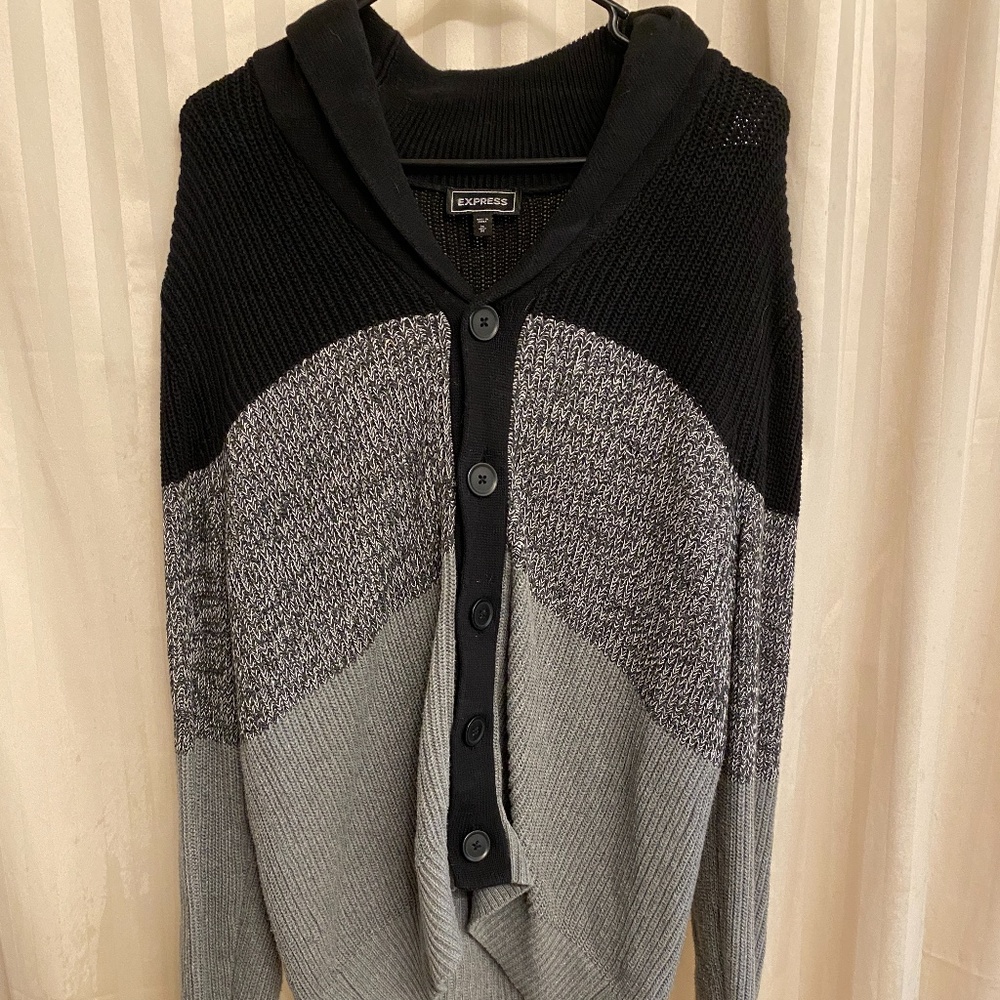 Express Knit Button Up Sweater Size Medium